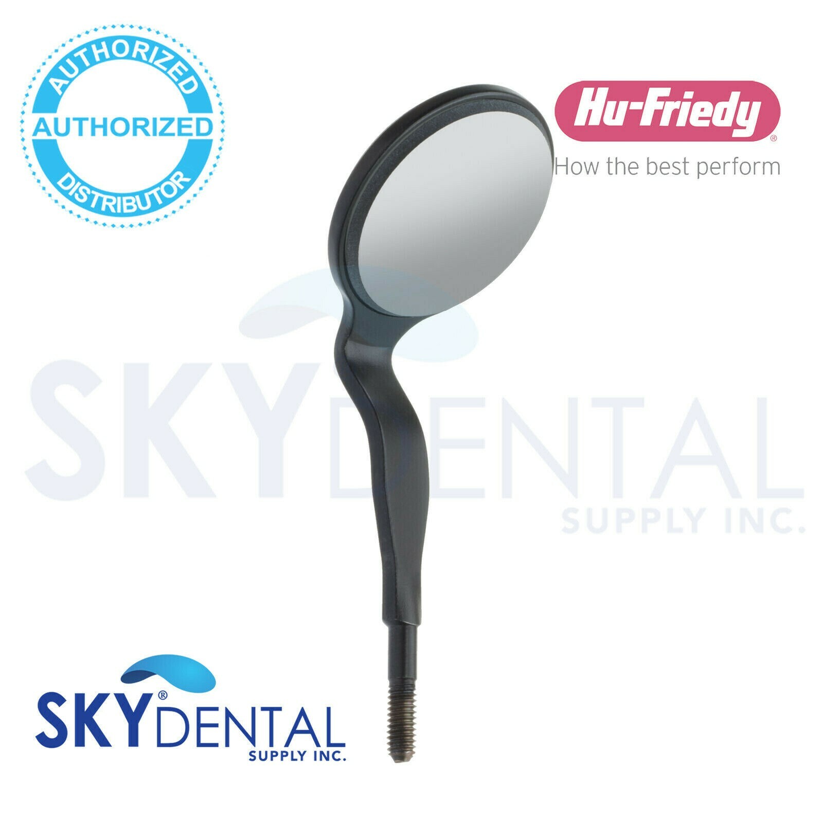 Hu-Friedy HD Blackline Mouth Mirror # 5 Double Sided – Cone Socket – MIR5DSHDB