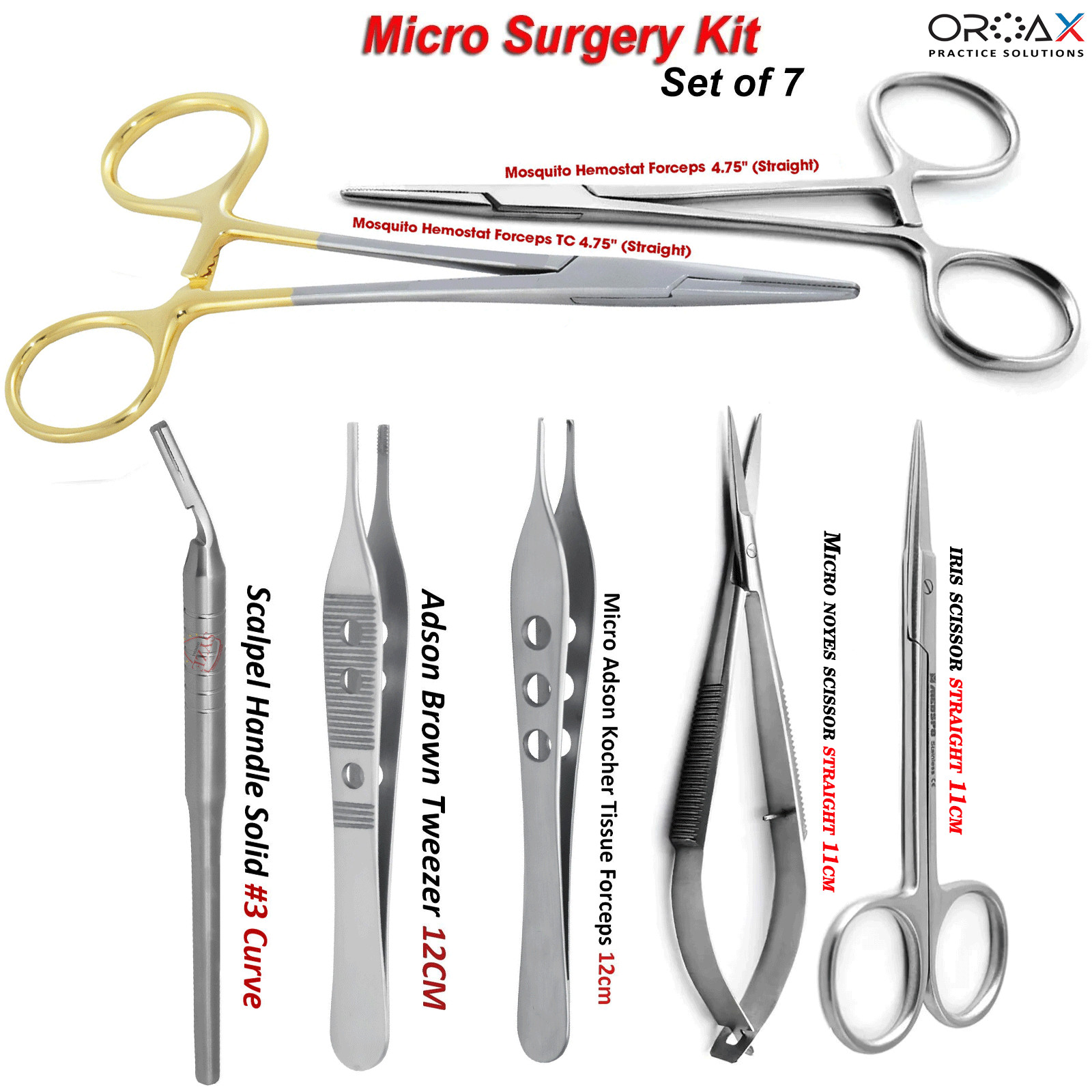 Micro Iris Noyes Surgery Scissors Mosquito Tweezer Forceps Oral Surgical Tools