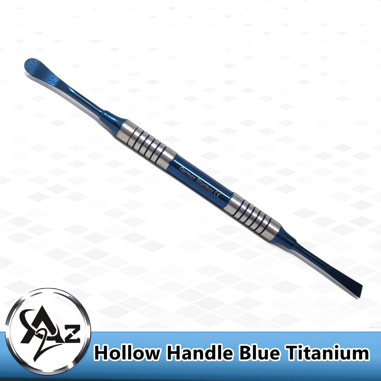 GERMAN STAINLESS WEST PERIOSTEAL ELEVATOR W2 BLUE TITANIUM HOLLOW HANDLE DENTAL