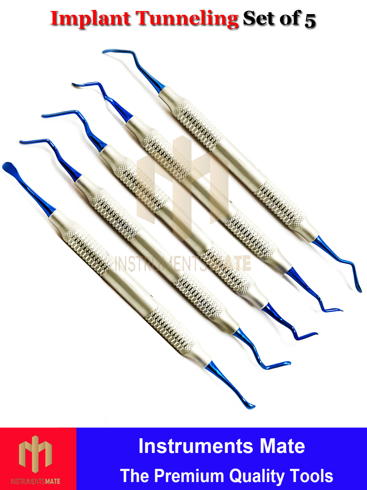 Bone Vista Tunneling Procedure Blue Titanium Implant Dental Surgical Instruments
