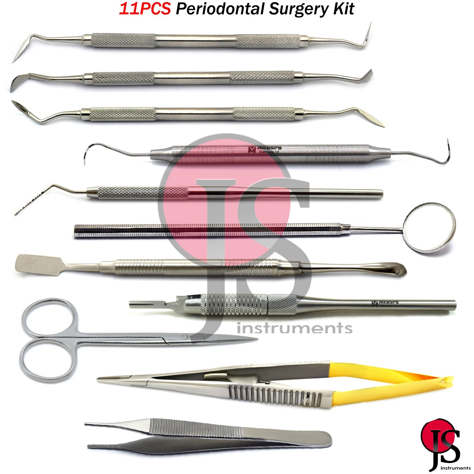 Periodontal Surgery Instruments Orban Knife Perio Probe Tissue Scissors Tweezers