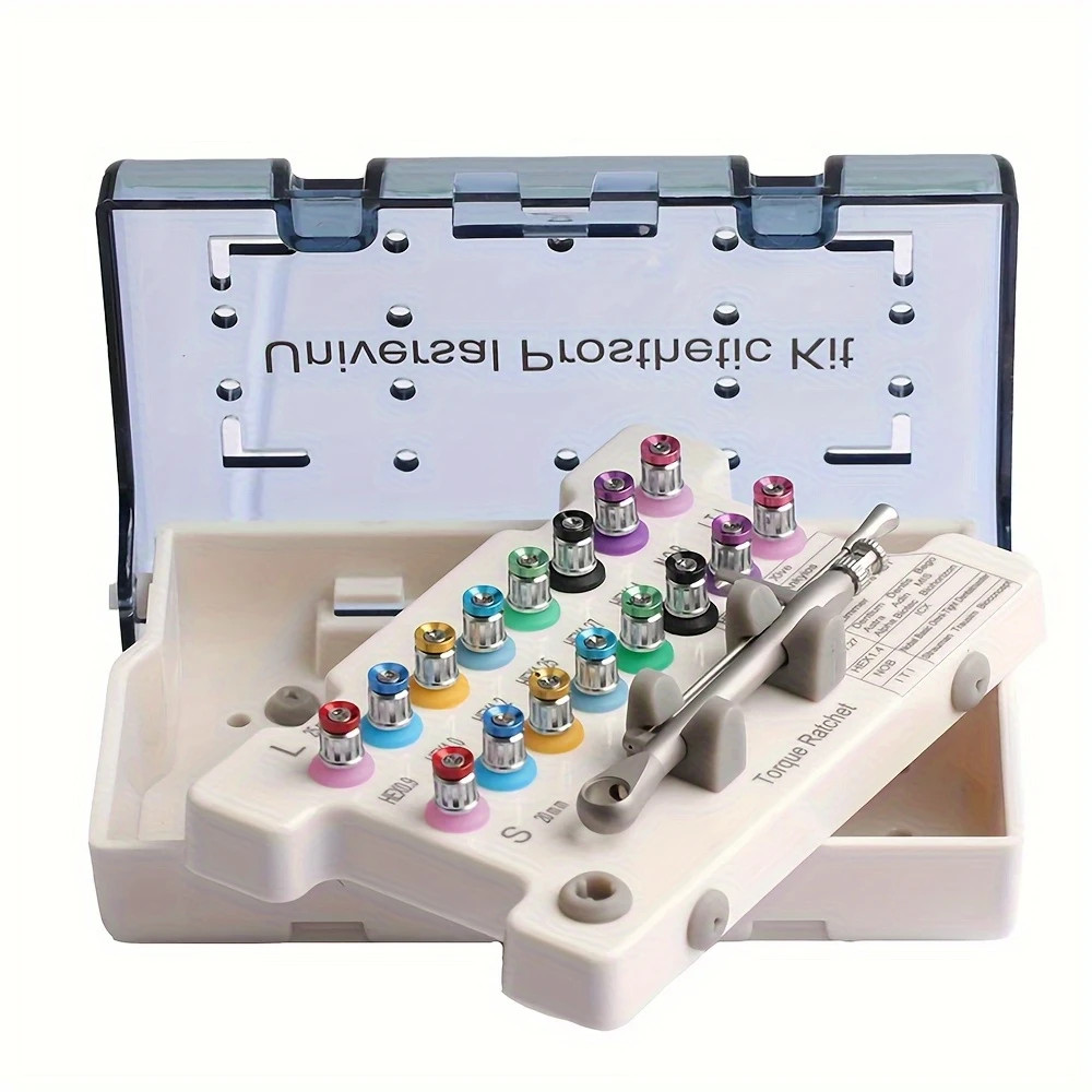 Universal Dental Implant Kit Screw 16pcs Hand Driver kit Autoclavable Tool Box