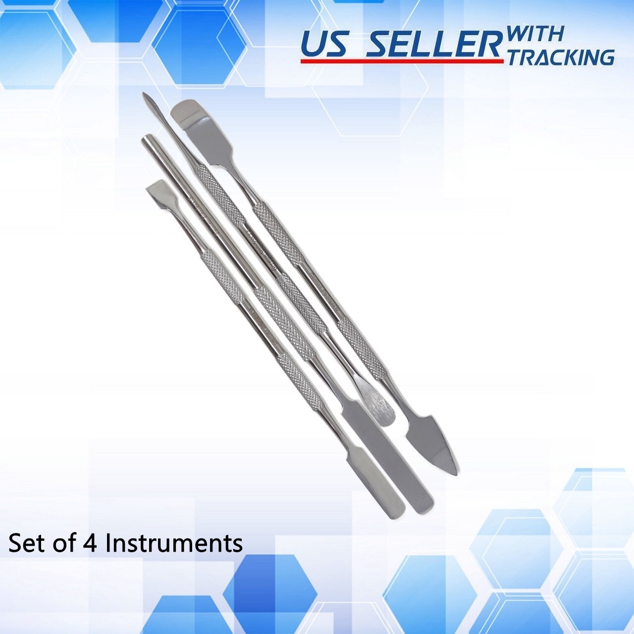Lab Wax Mixing 4 Pcs Spatulas Dental Cement Modelling Stainless Steel Tools