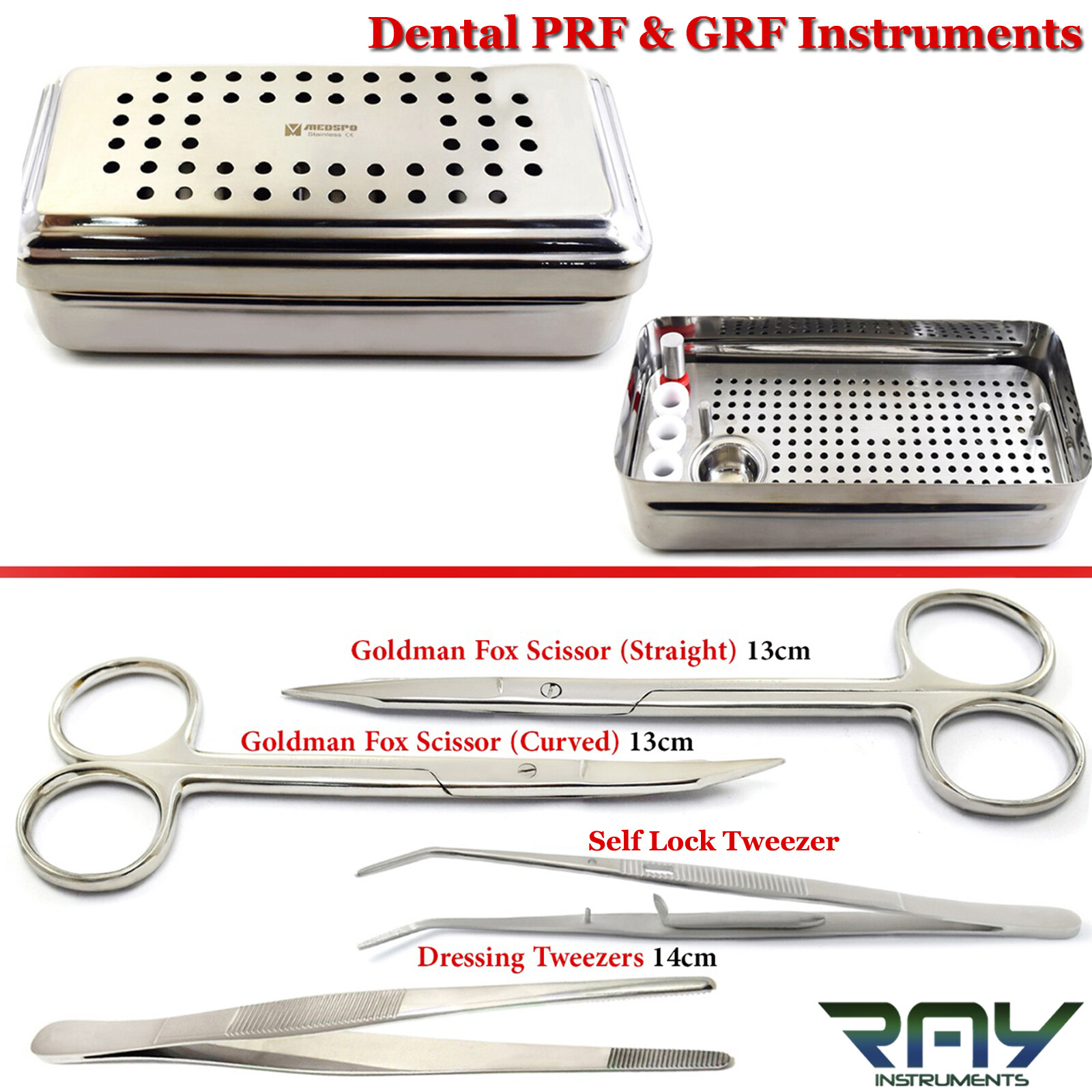 Dental PRF & GRF Box Platelet Rich Fibrin Surgical Implant Surgery Instruments