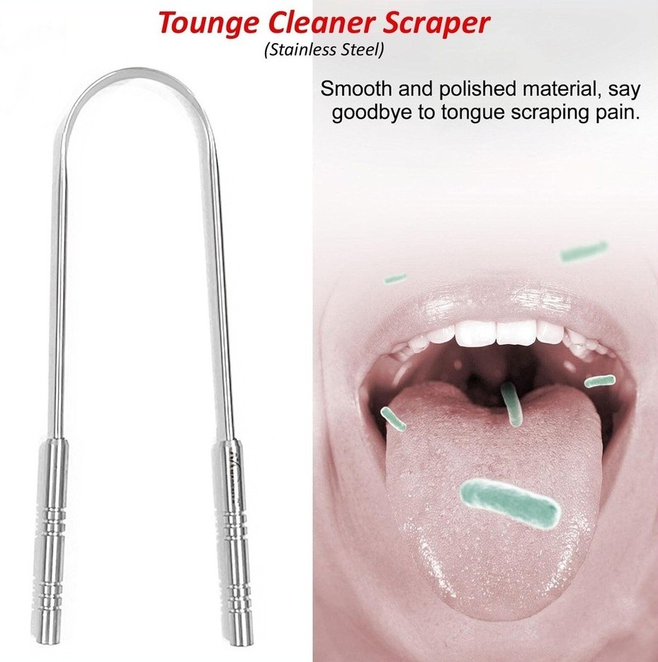 Dental Tongue Cleaner Scraper Oral Care Breath Sweeper Tools Stainless Steel