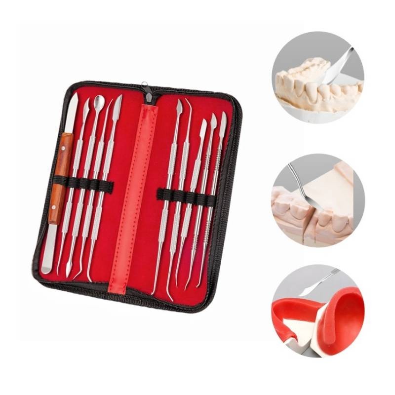 10Pcs Stainless Steel Dental Carving Instruments Wax Carving Sculpture Tools Set