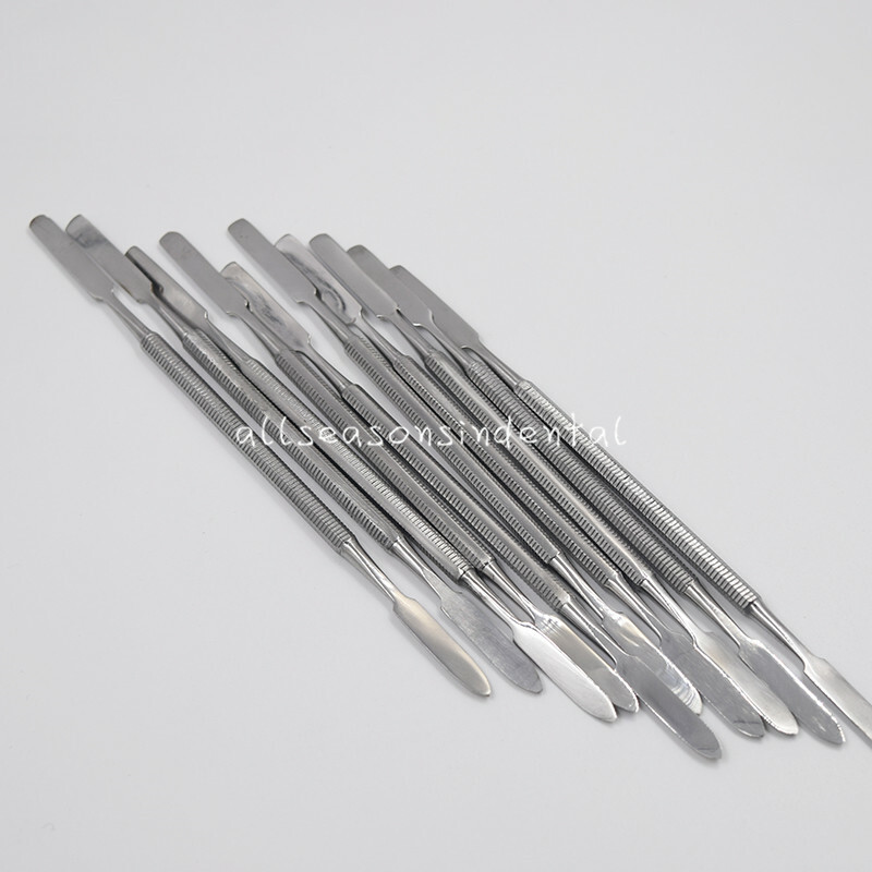 8 Pcs Dental Cement /Wax Spatulas Double Ended Mixing Scraper Stainless Steel