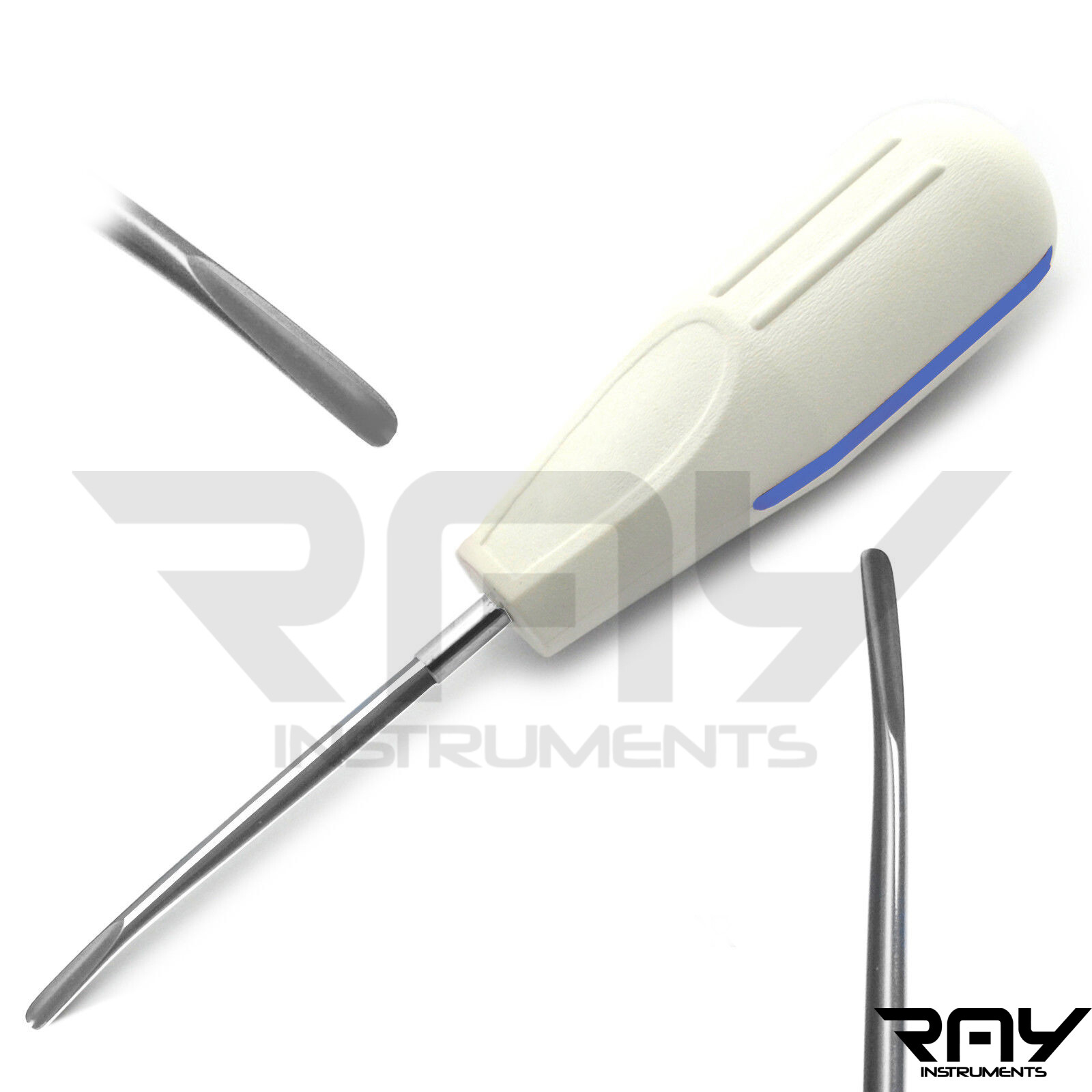 Root Extracting Surgery 8 Piece Dental Luxating Elevator White Plastic Handle
