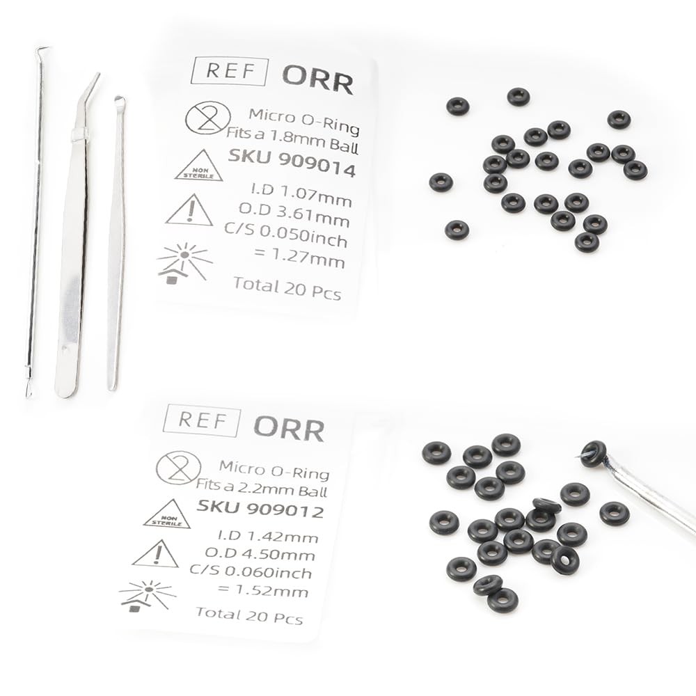 Micro Replacement O Ring Kit, for Sterngold Mini Implant Fits a 2.2mm 1.8mm B…