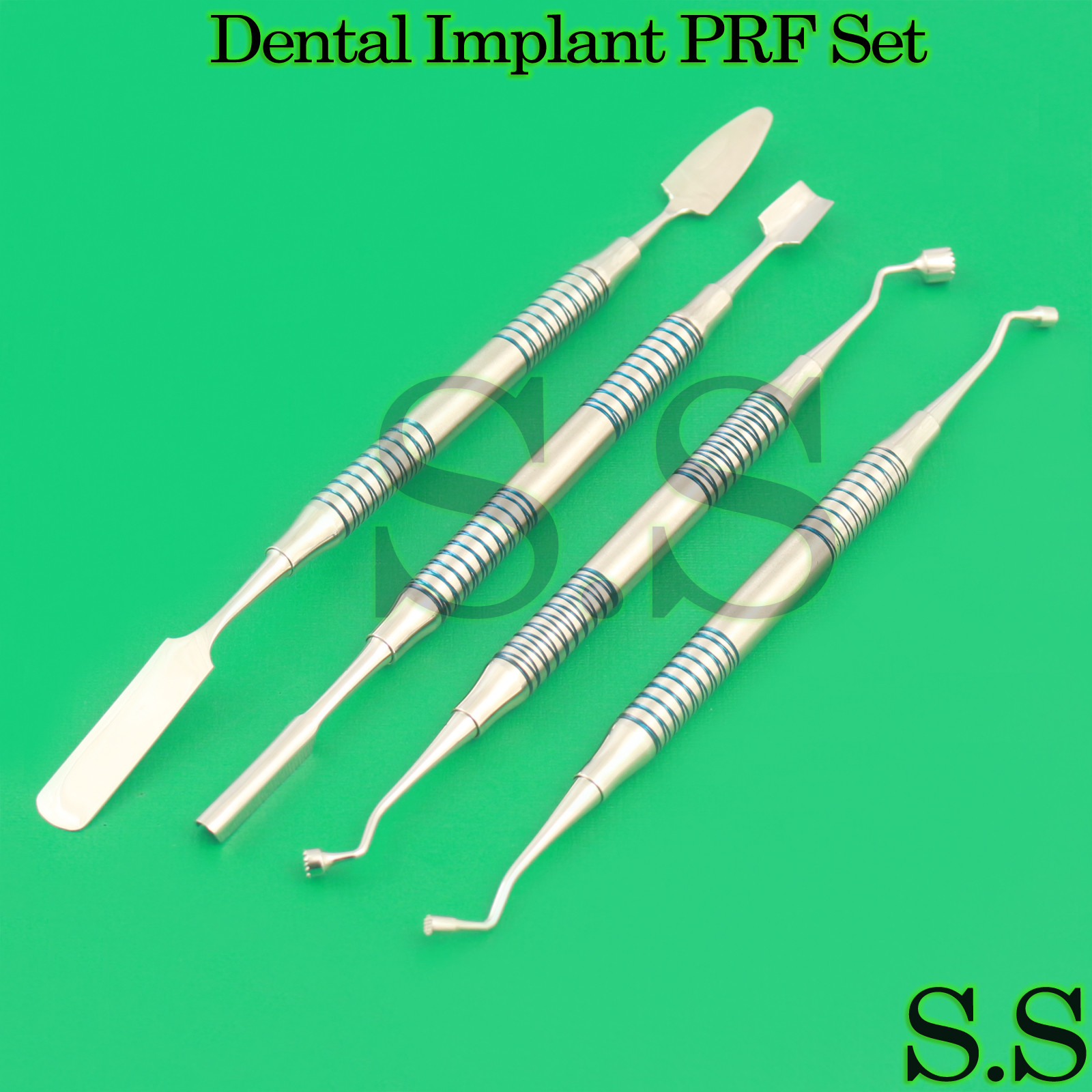 Dental Implant PRF Set of 4 Instruments Kit Surgical Surgery Compactor Carrier