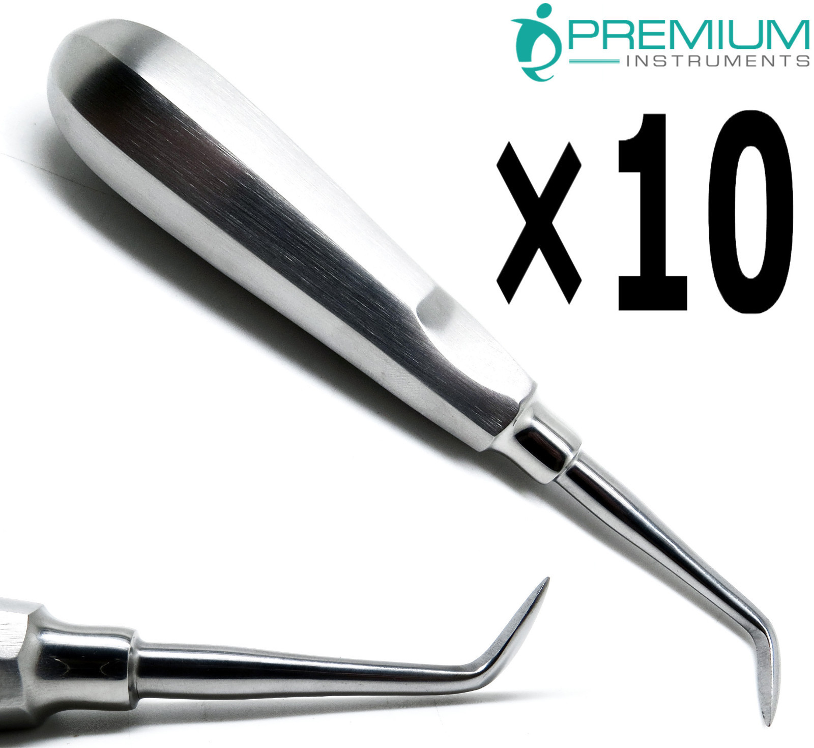 10× Dental Extraction Elevators Crane # 8 Patterned Surgical Instruments
