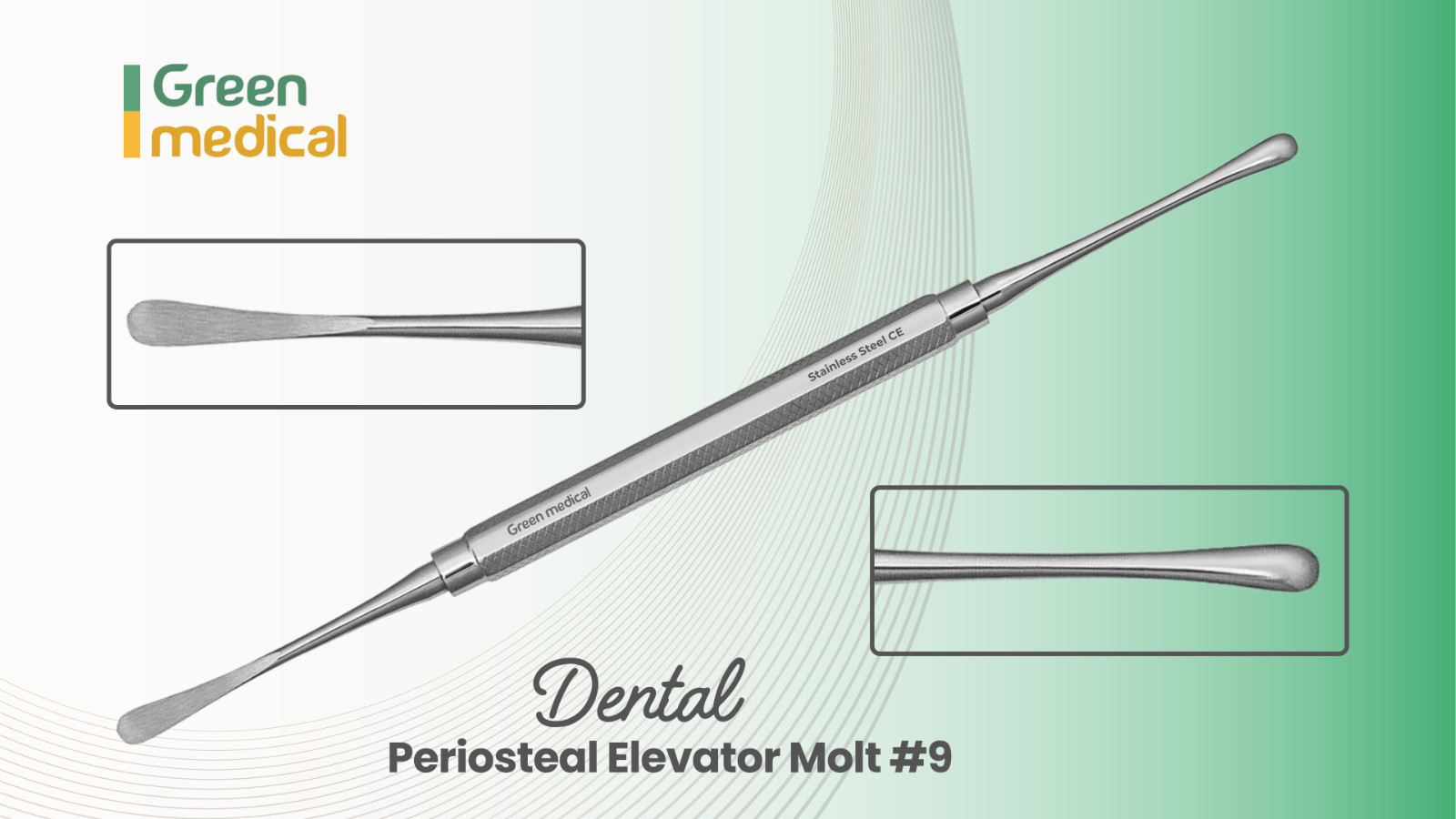 Molt Periosteal Elevator # 9 Double Ended Allen Dental Instruments German Grade