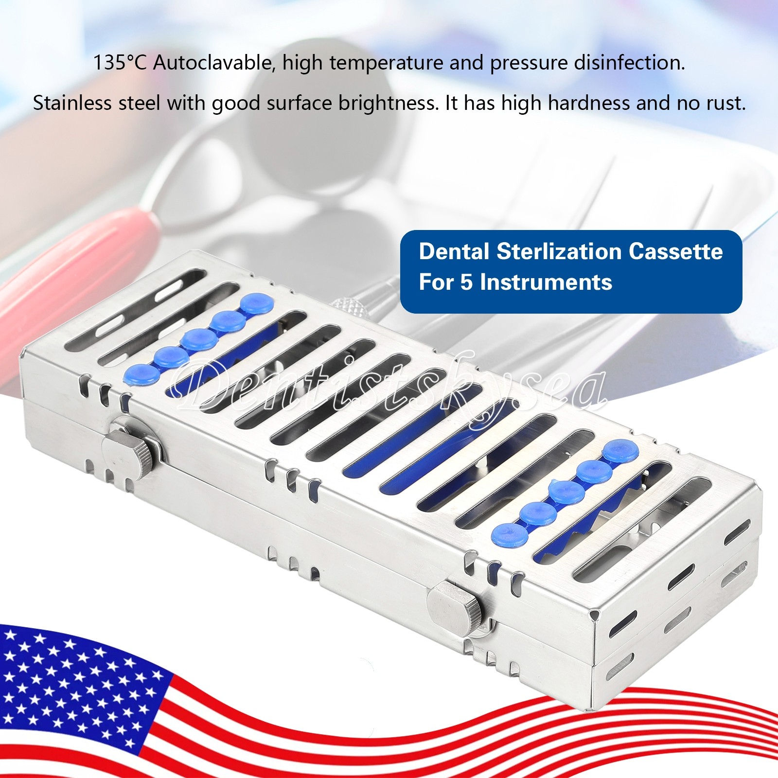 DENTAL AUTOCLAVE STERILIZATION CASSETTES RACKS BOX FOR 5/10/20 INSTRUMENTS