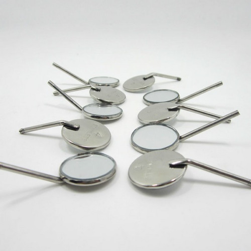 20 Pcs Dental Premium Mouth Mirror heads simple stem #4 #5 Plain