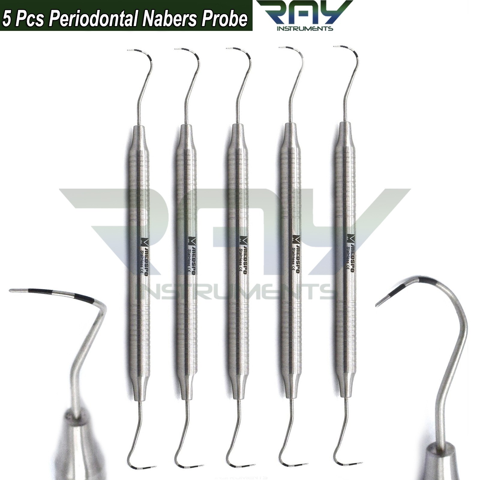 Dental Periodontal Nabers Probe Color Coded Depth Measuring Diagnostic Tools