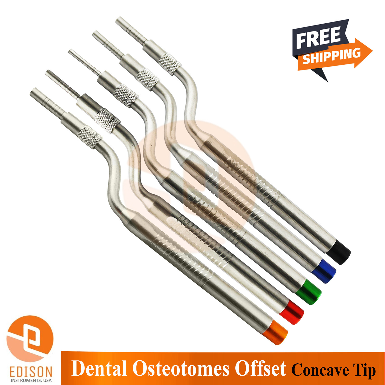 Dental Osteotome Curved Concave Tip Implant Sinus Lift Bone Spreading Instrument