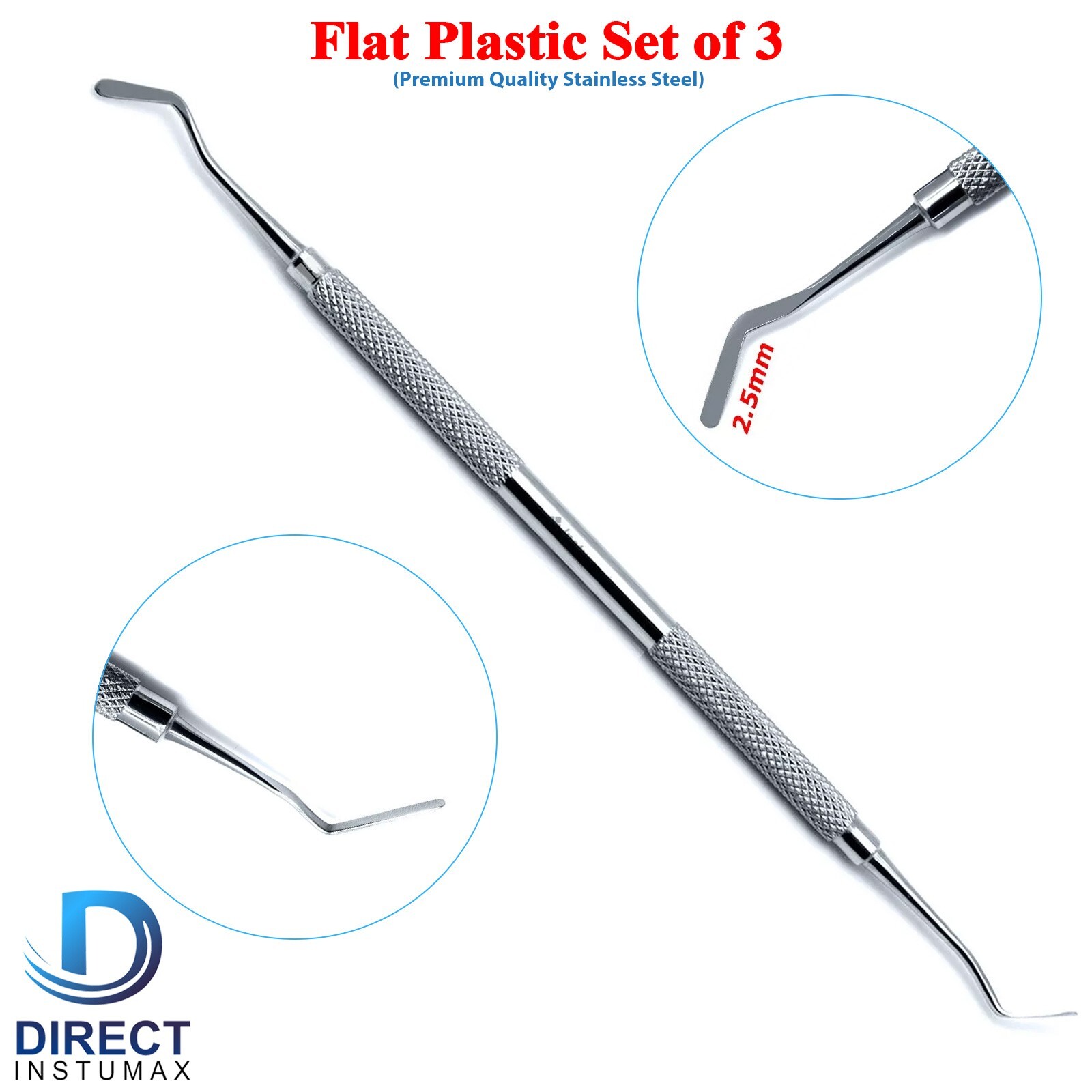 Dental Flat Plastic Filling Instrument Composite Restorative Filling Tools