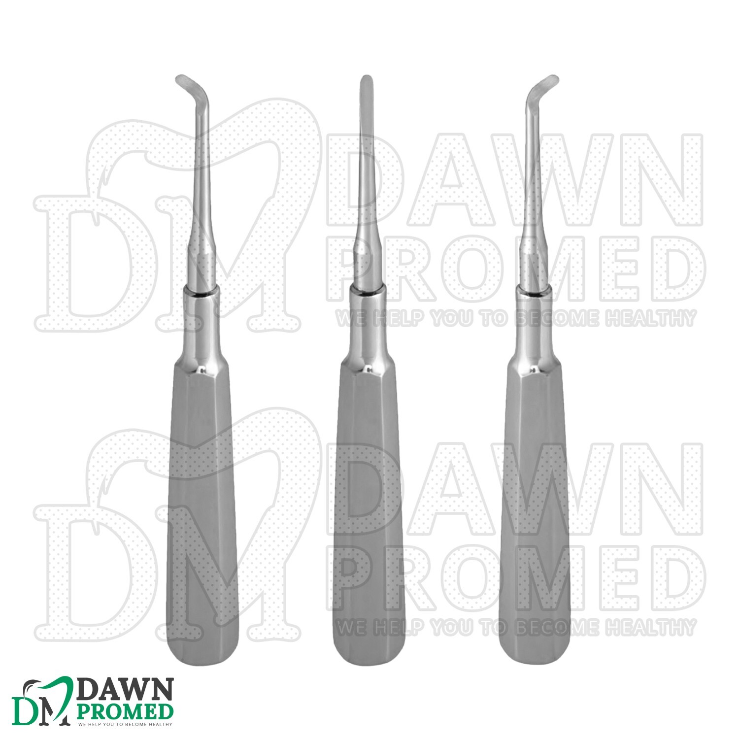4 Pcs Warwick-James Elevators With Sterilization Cassette Dental Instruments Set