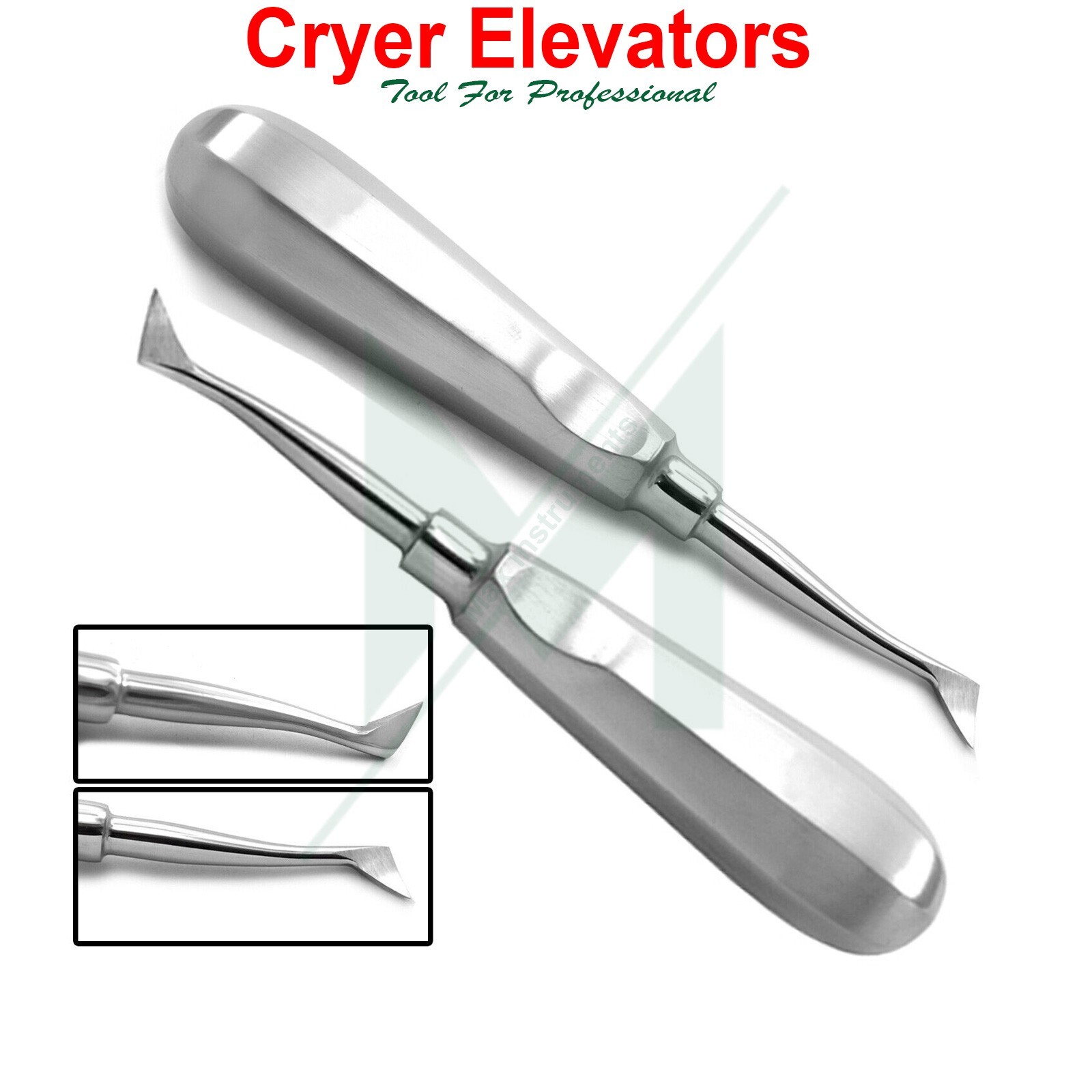 2 Pcs Dental Elevators Cryer RIGHT / LEFT Surgical Instruments German Grade