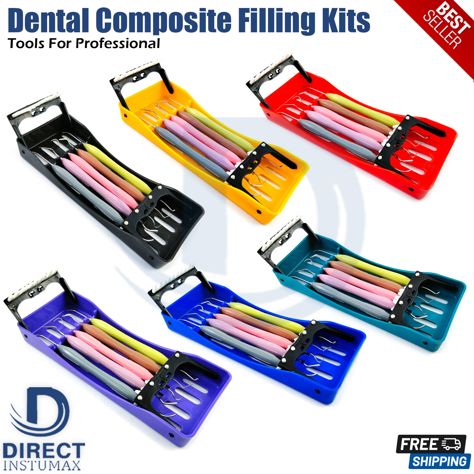 Dental Composite Filling Instruments Kit Restoration Placement Tools INSTUMAX