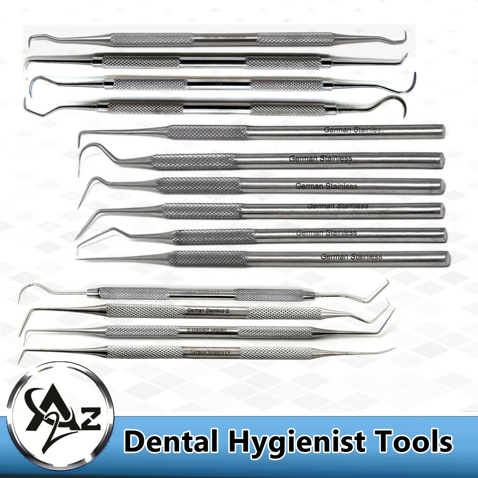 Dental Probes Explorer Hygiene Cleaning Examination Instruments New Set of 14