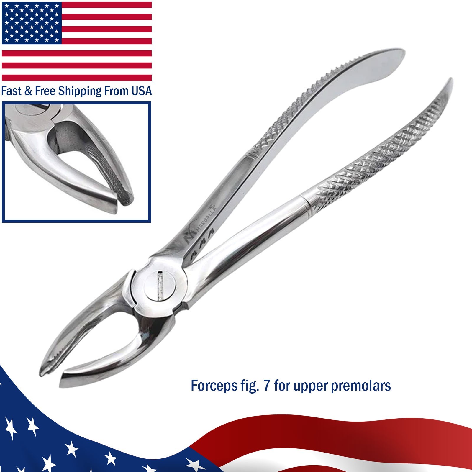 Surgical Tooth Extraction Forceps Fig 7 Upper Premolar Extracting Instruments CE