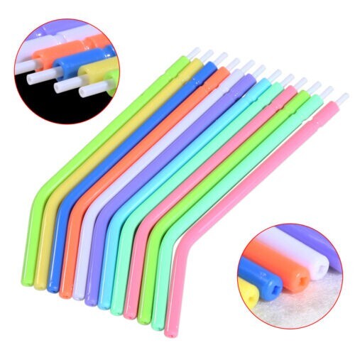 50 pcs Dental Disposable Air Water Syringe Tips. Assorted Colors.