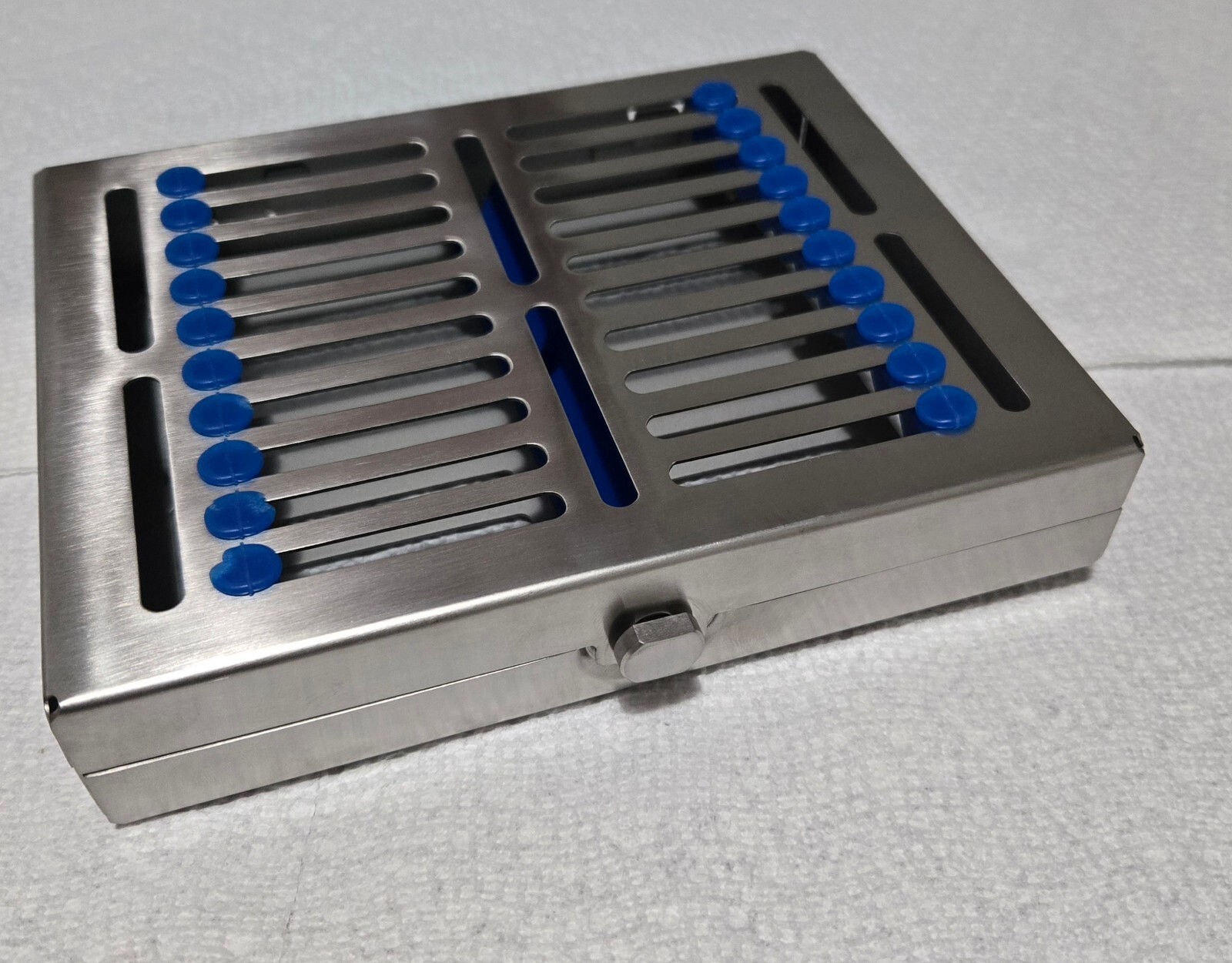 German Dental Autoclave Sterilization Cassette Rack Box Tray For 10 Instruments