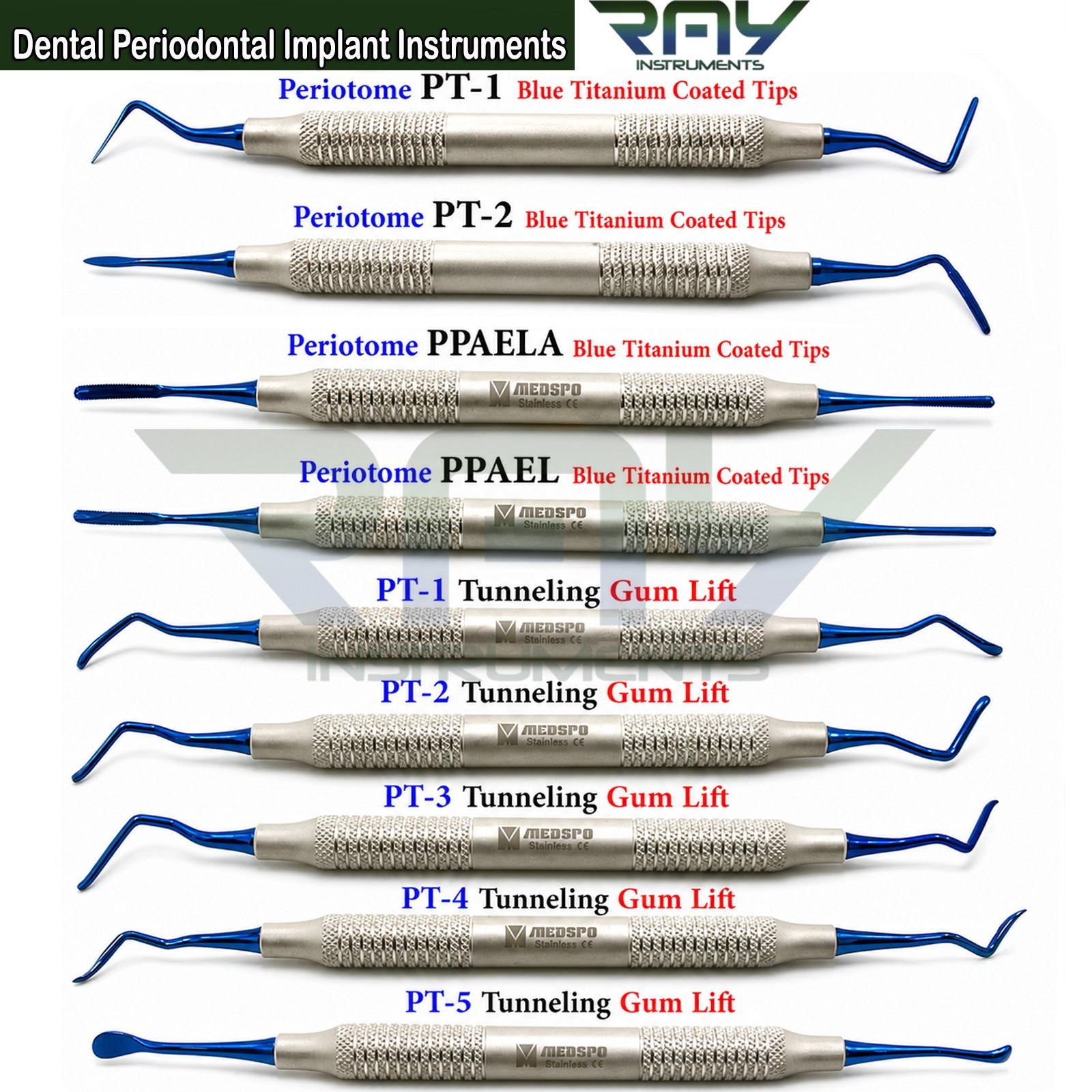 Dental Periotomes Periodontal Ligament Implant Tooth Extraction Instruments