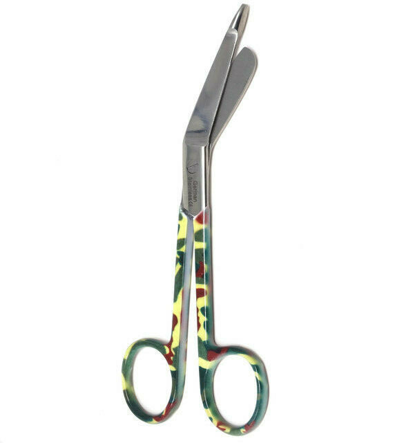 1 Latest edition GERMAN Lister Bandage Nurse Scissors 5.5″ Camo Half Pattern