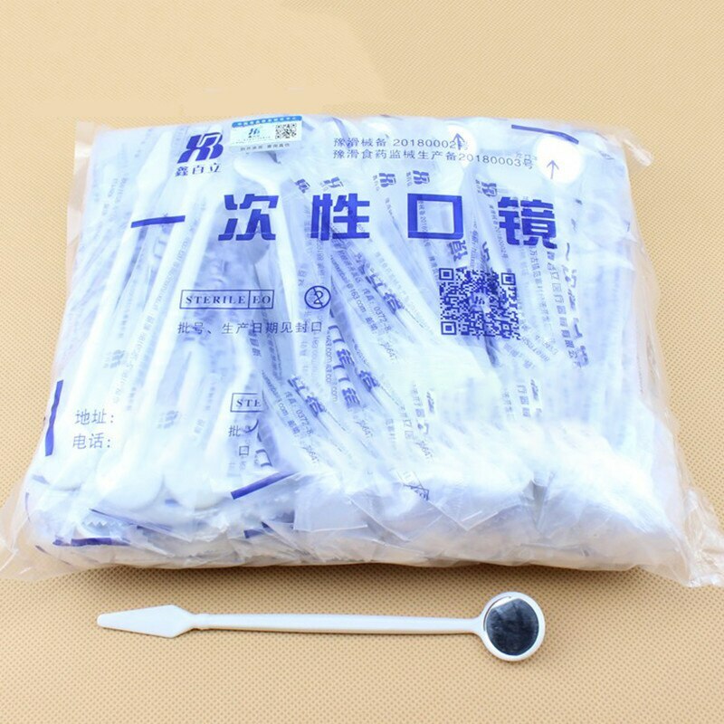 Plastic Dental Mirror 100 Pcs Disposable Mirror Oral Tools For Teeth Whitening