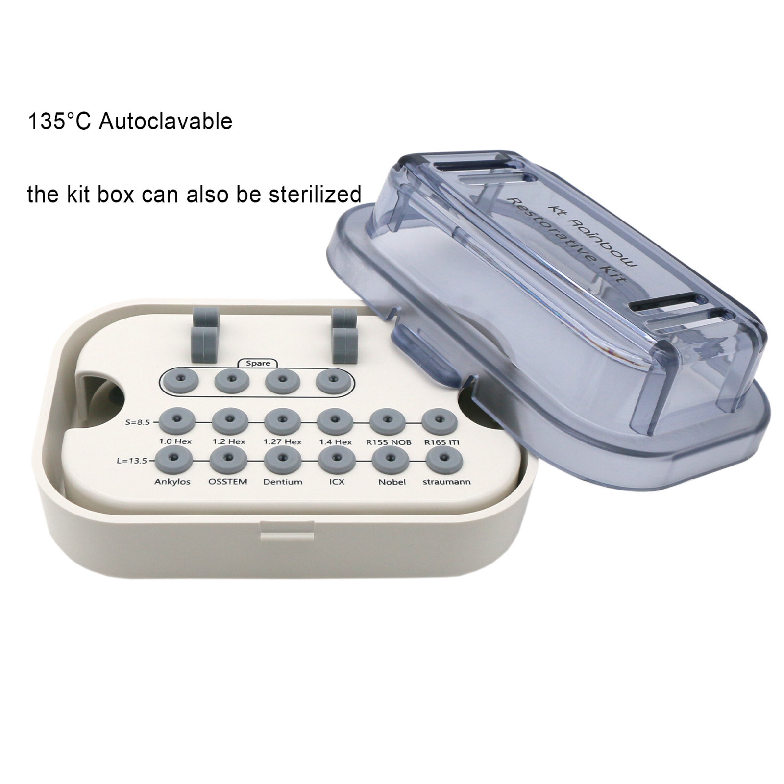 Sterilization Box for Implant Screwdriver Wrench Prosthetic Restoration Ratchet