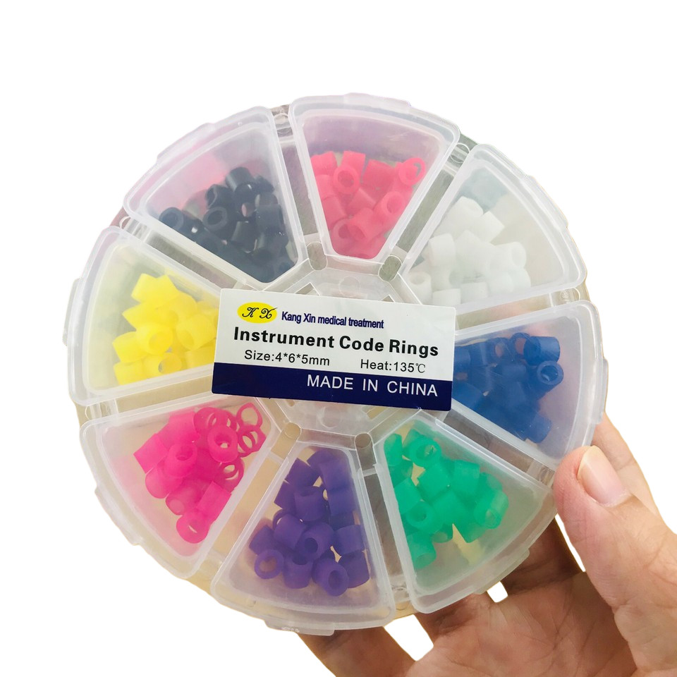 160pcs Dental Hygienist Instruments Silicone Color Code Rings Bands Autoclavable