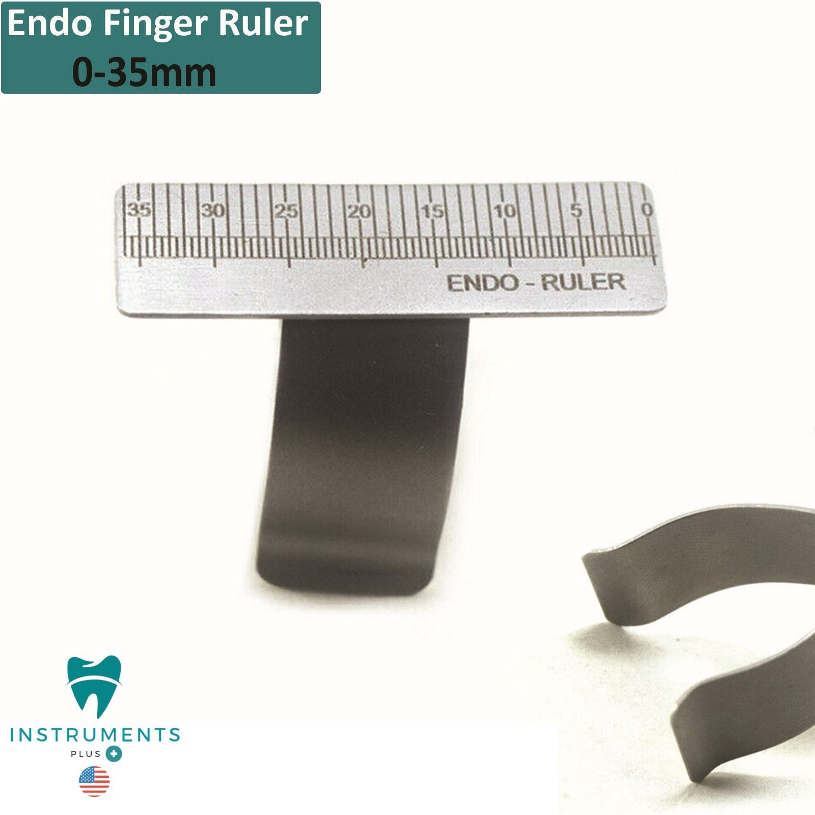 Dental Endo Finger Ruler Span Measure Scale Endodontic Ring Adjustable Gauge New