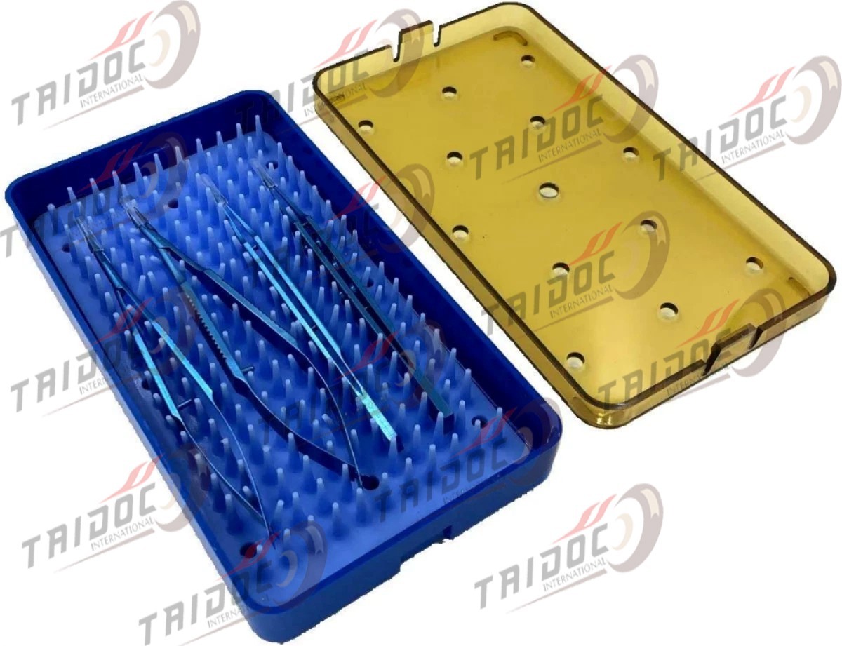 Kit of 4 Pcs Flat Handle Titanium Instruments Set Ophthalmic Instrument With Tra