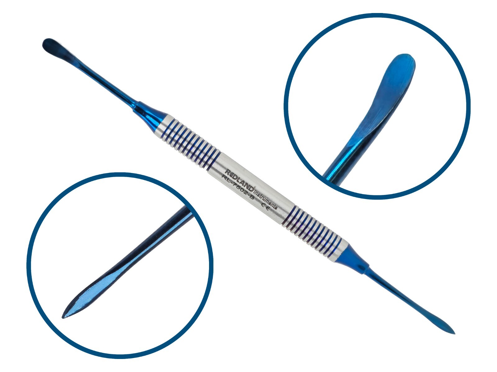 Dental Wax Spatula (Bluline) #7 with EverEdge type Handle Dowell Type