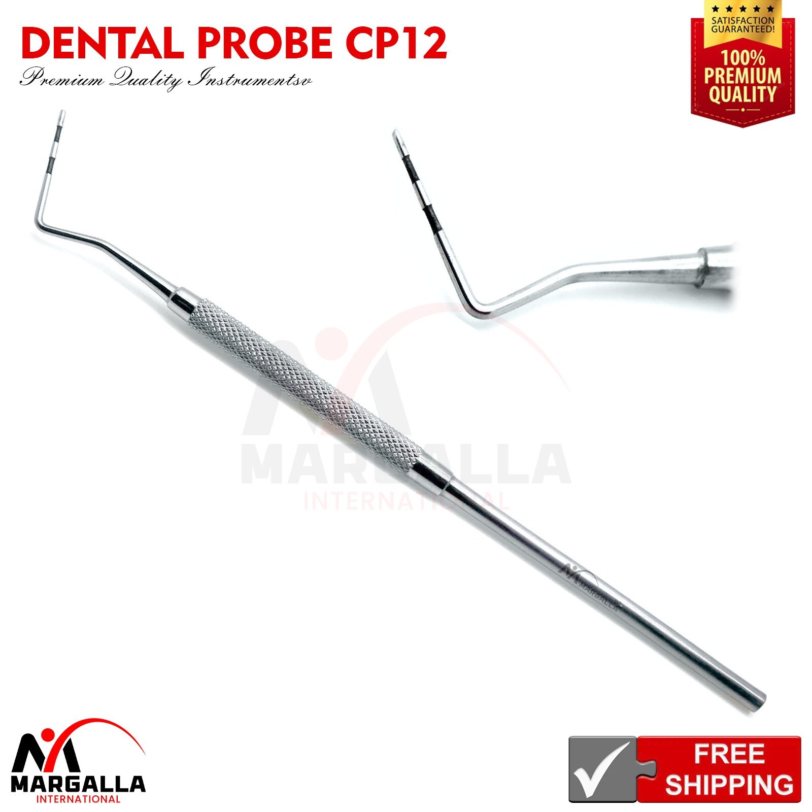 Dental Probe Cp12 Color Coded 3-6-9-12 William Marking Periodontal Instrument