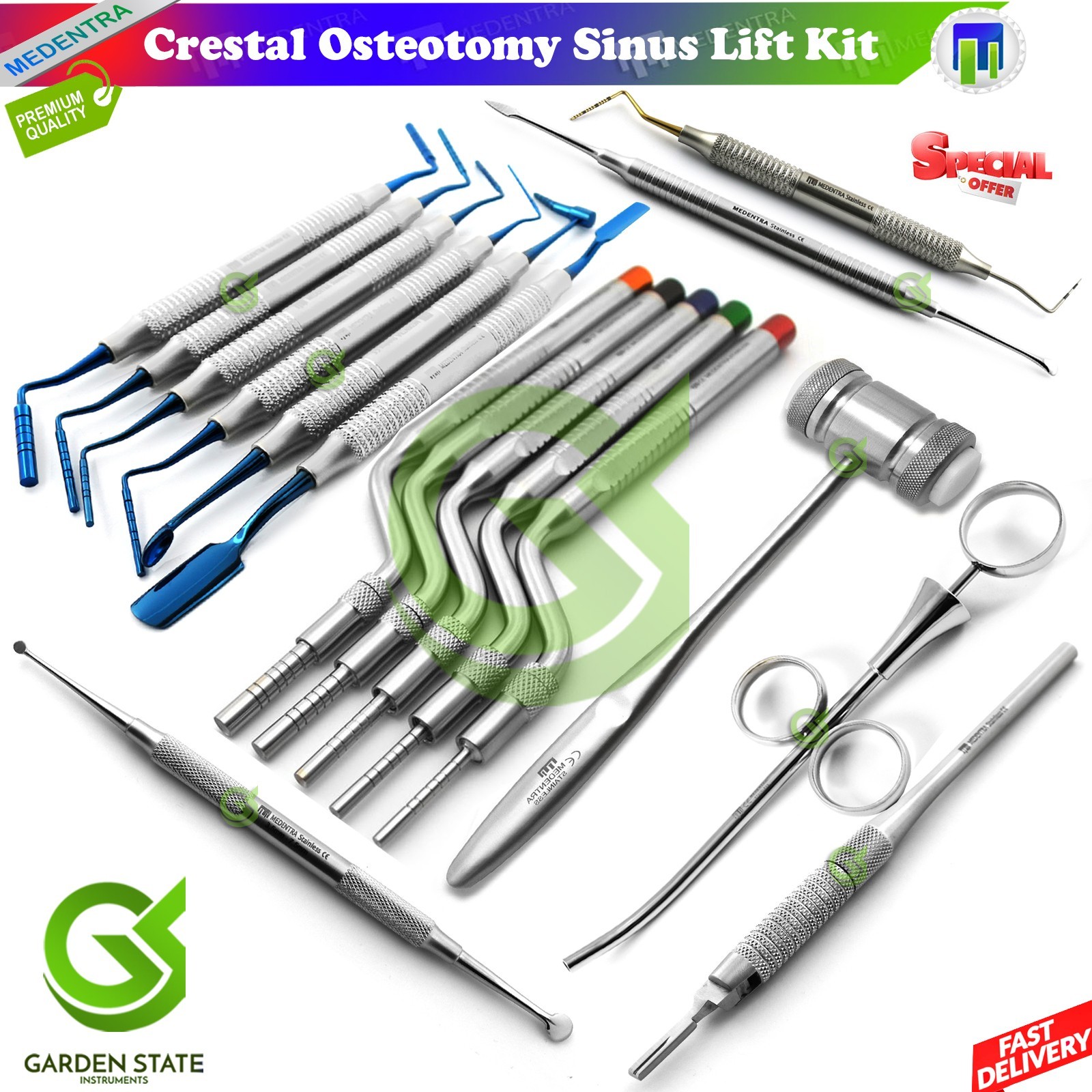 Essential Crestal Osteotome Sinus Lift Kit Lateral Approach Sinus Lift Procedure