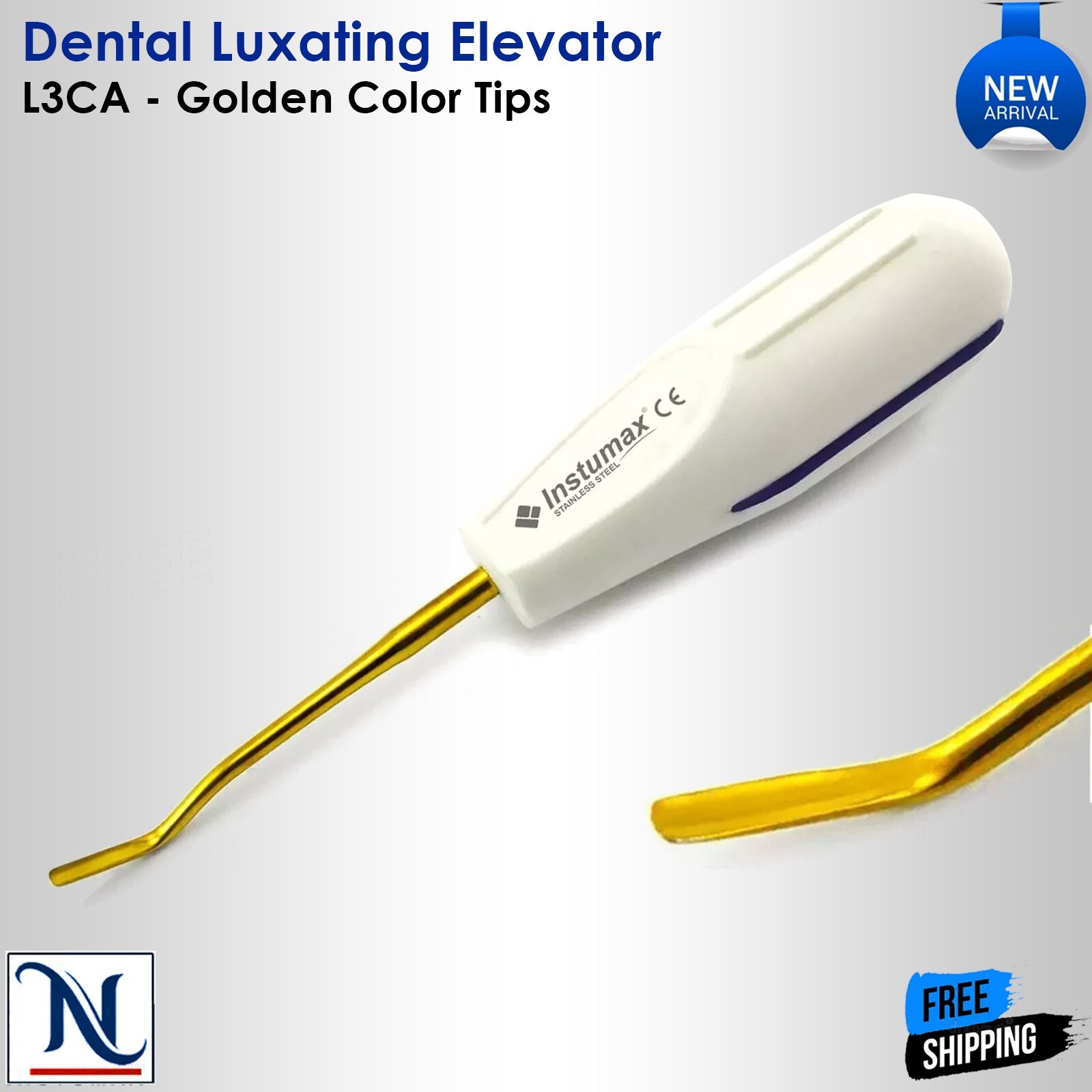 Dental Luxating L3CA Extract Elevator Periotome Gold Color Tip Veterinary PDL