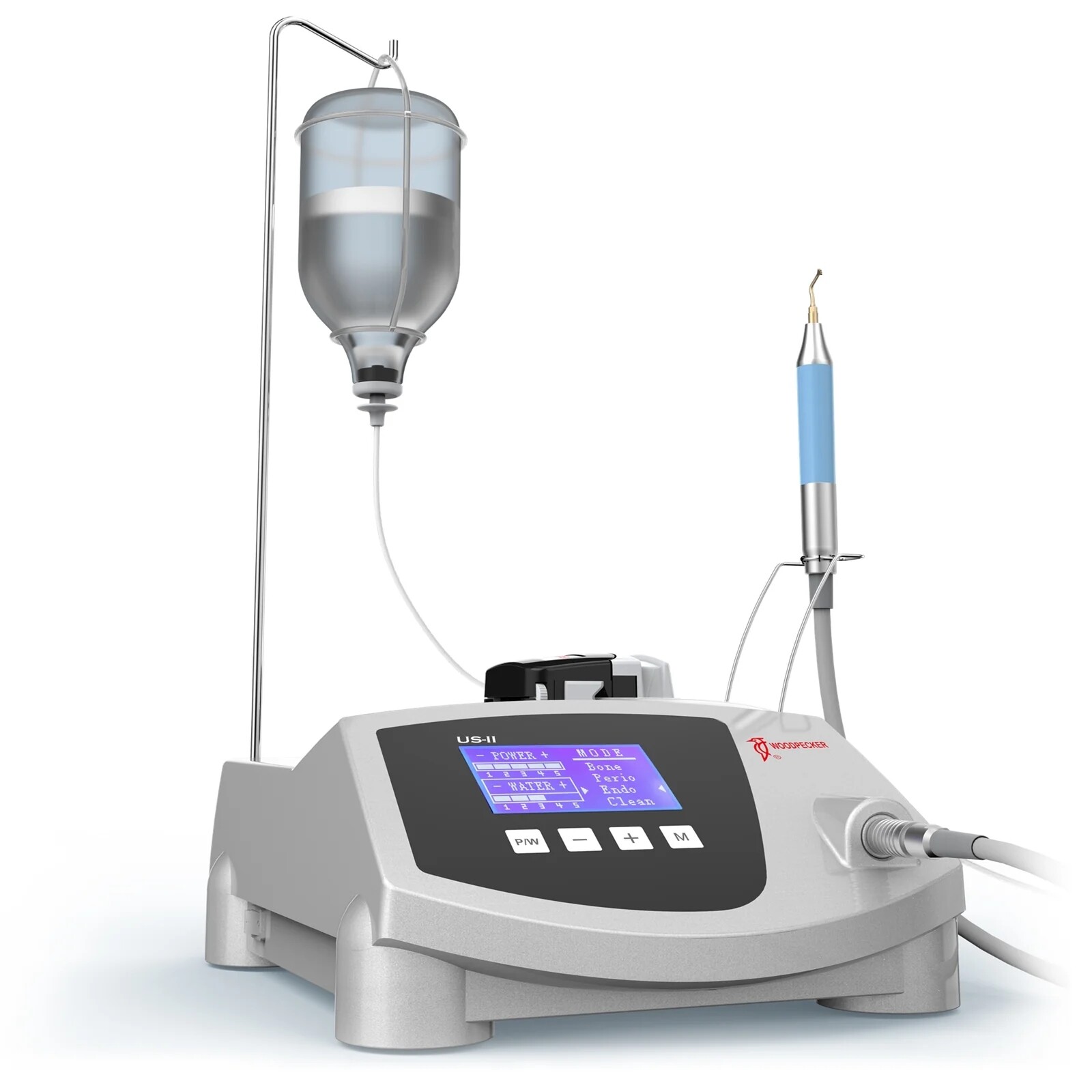 Woodpecker US-II LED Ultrasurgery Piezo Bone Surgery 2 LED Handpieces 14 Tips