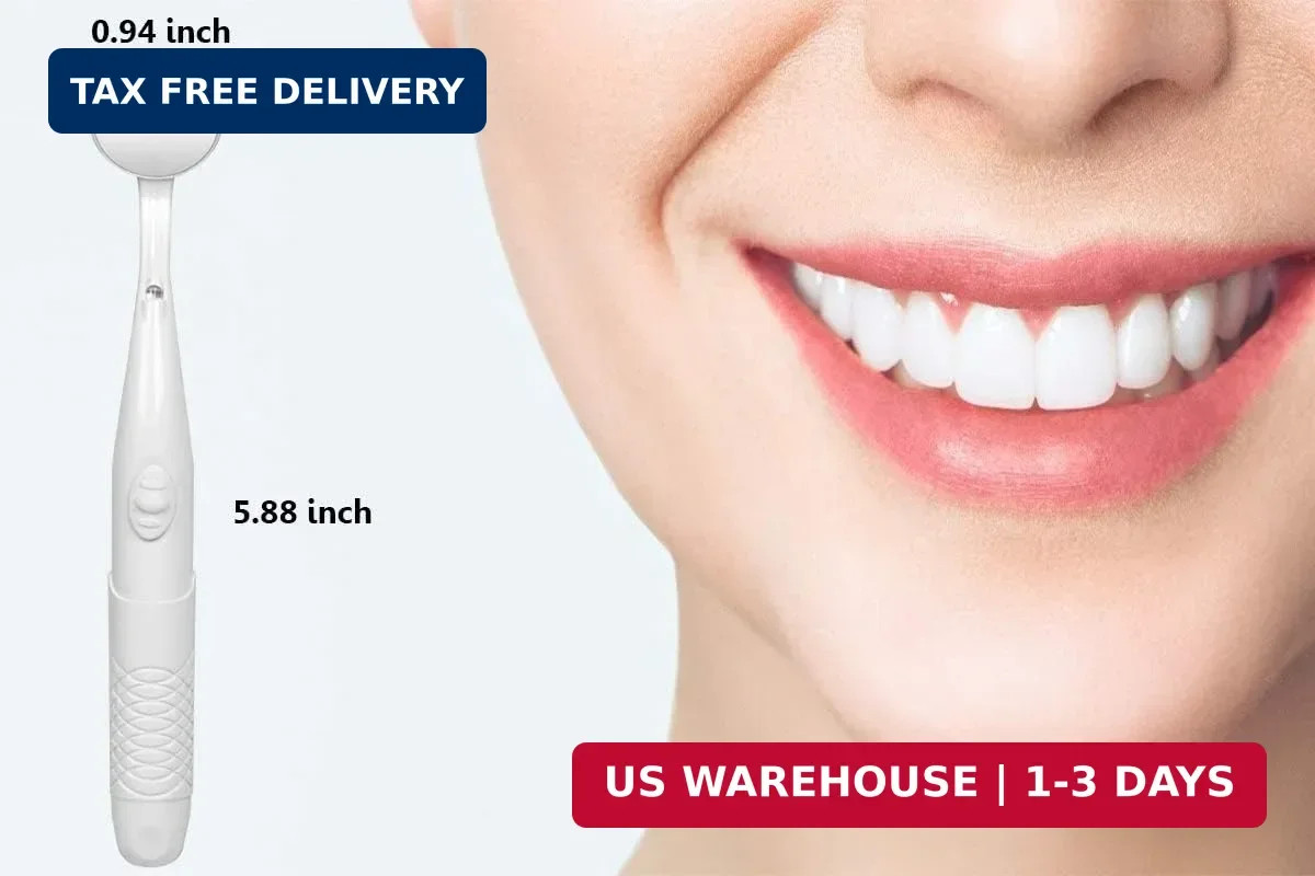 Dental Mirror with Light,Teeth Inspection LED Anti-Fog Mouth Mirror,Dentist Oral