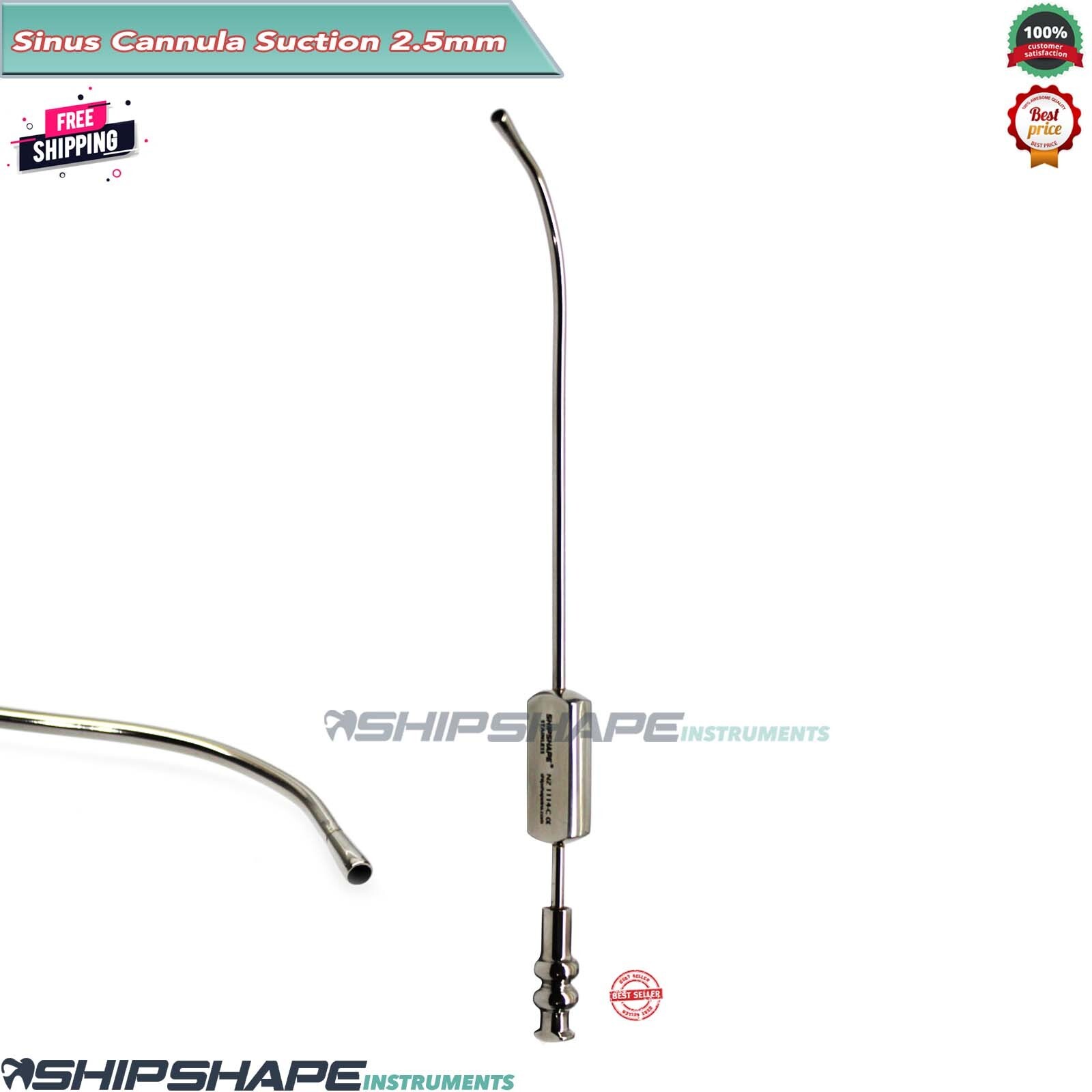 Sinus Cannula Suction Tube 2.5mm Dental Surgical Implant & Cardiac Instruments