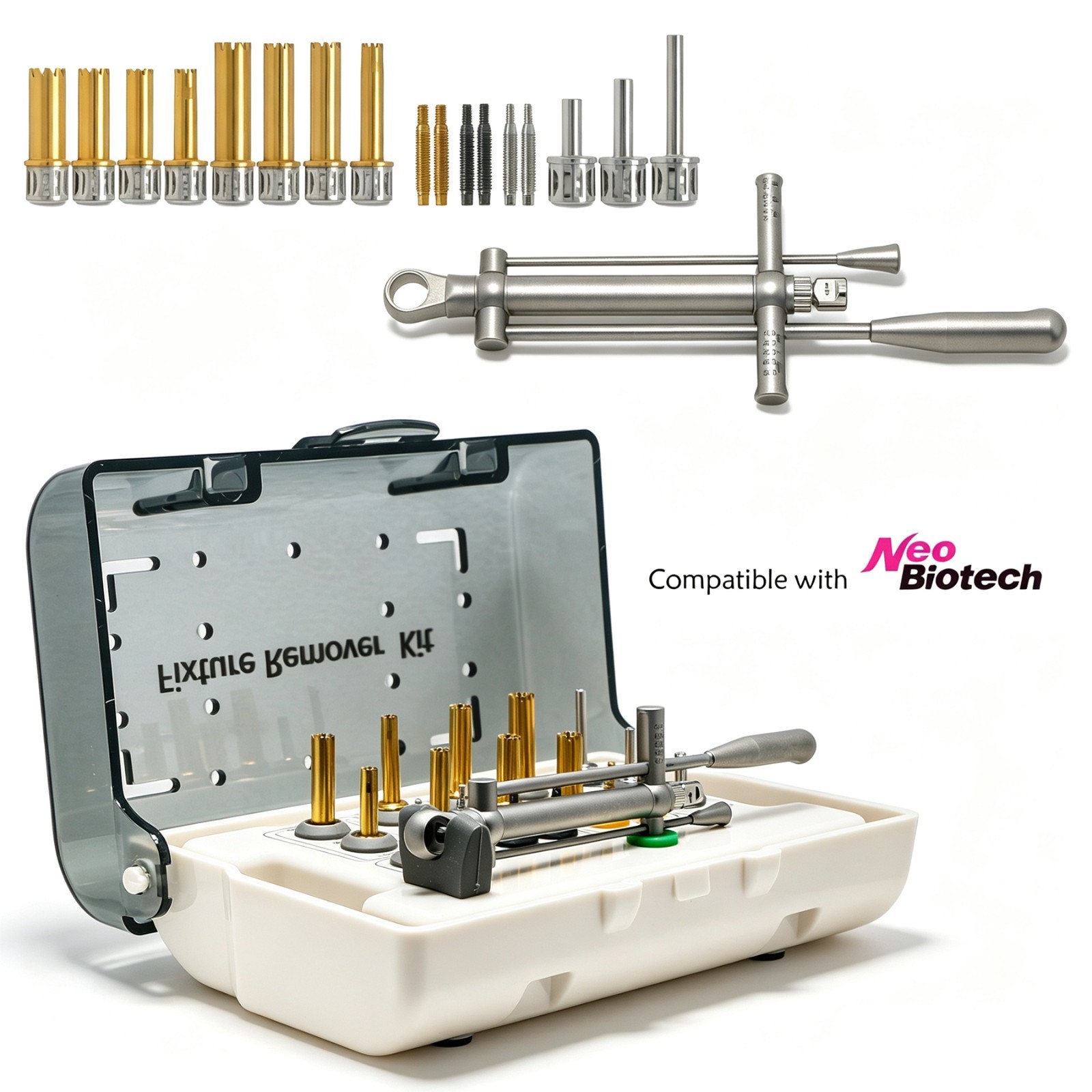 Dental Neobiotech FR Implant Fixture Remover Kit Removal Screw Hex Driver Wrench