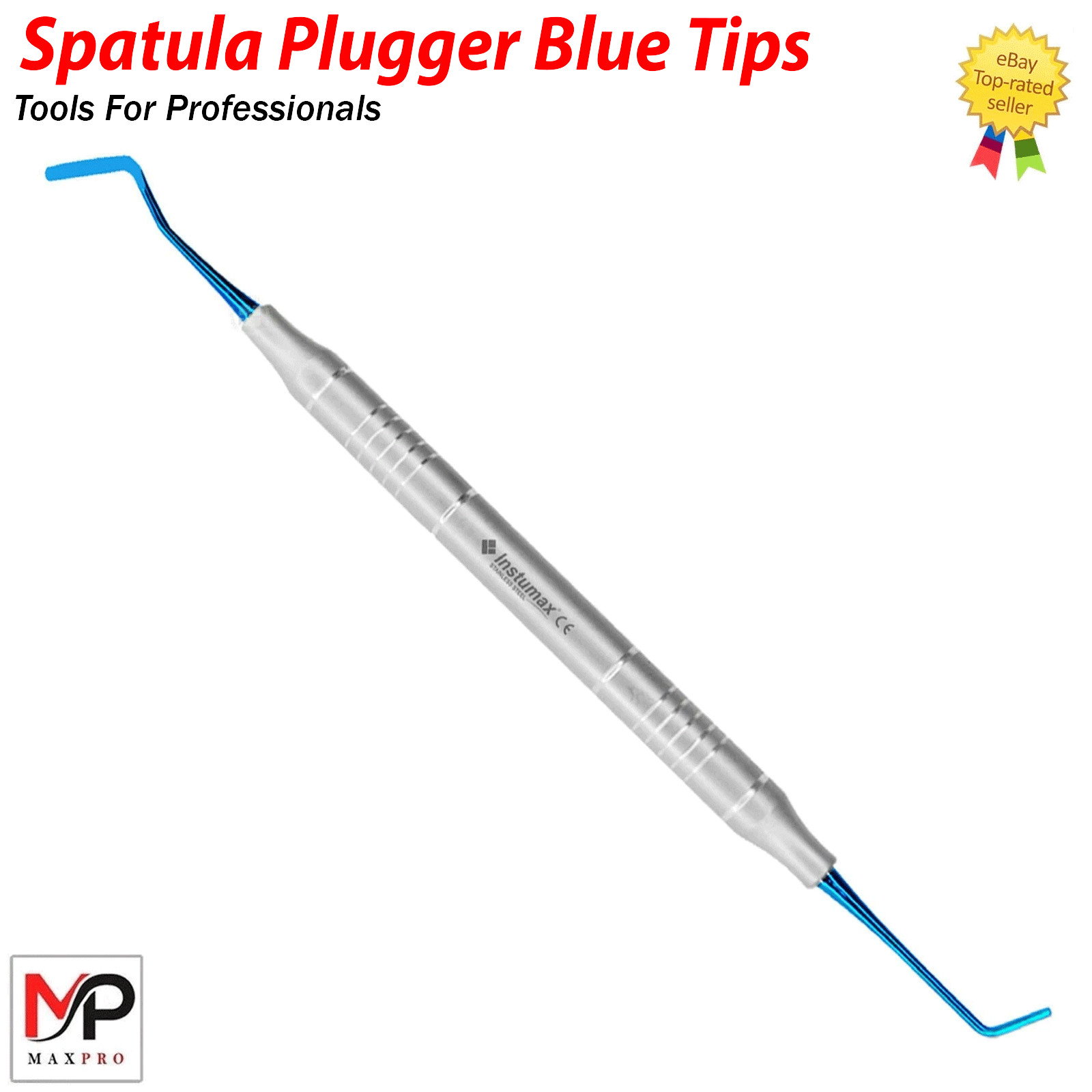 Dental Composite Filling Instruments Spatula & Plugger Titanium Color Blue Tips
