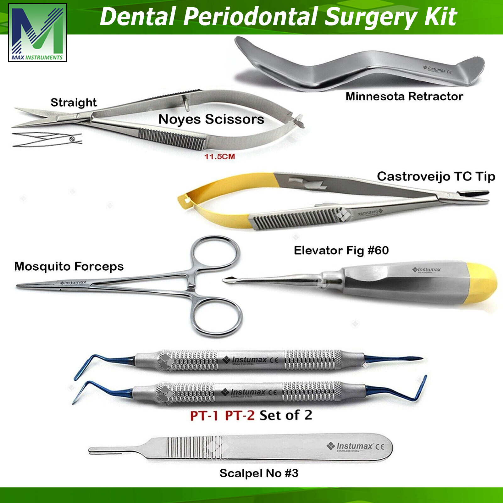 Veterinary Tooth Surgery Dental Micro Surgery Instruments Kit – Dental Surgical