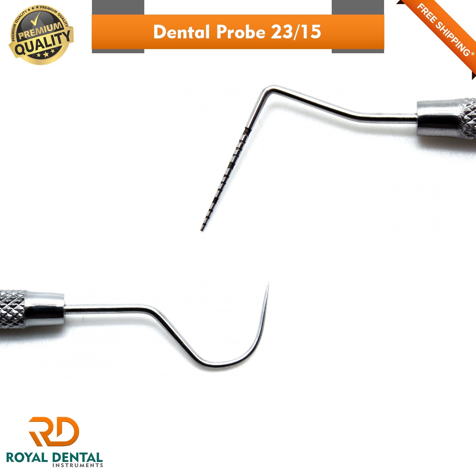 Dental Perio Explorer 23 Probe UNC 15 Color Marking Diagnostic Double Ended Tool