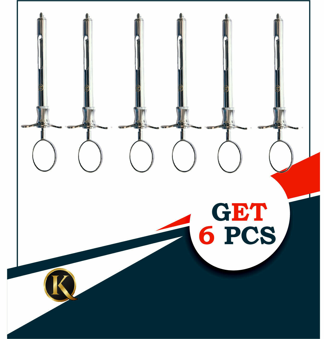 6 PREMIUM GERMAN HEAVY DUTY Dental Aspirating Syringe Dental Instruments 1.8CC