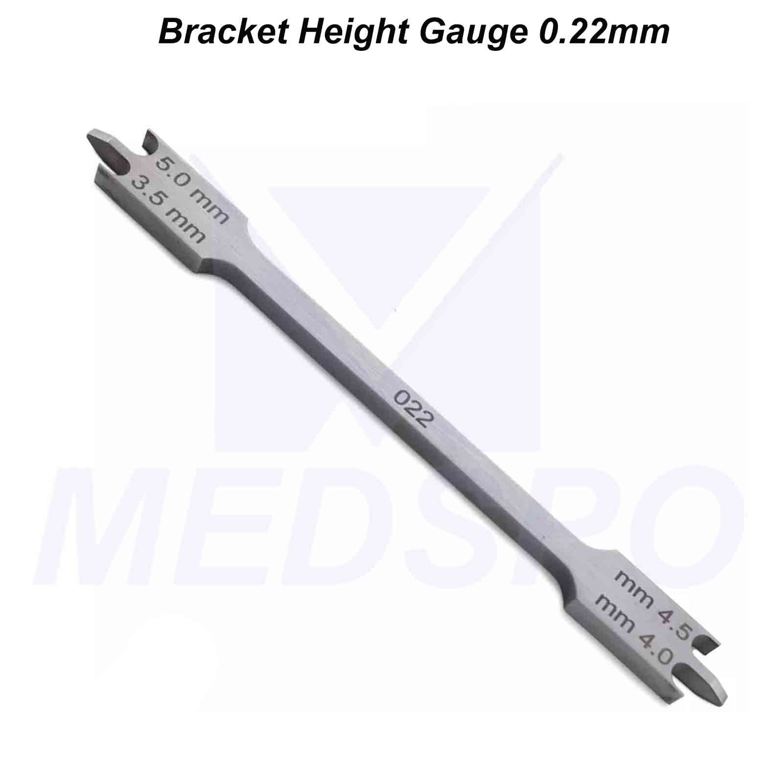 Orthodontic Bracket Positioning Height Gauge .22mm Teeth Measuring Instruments