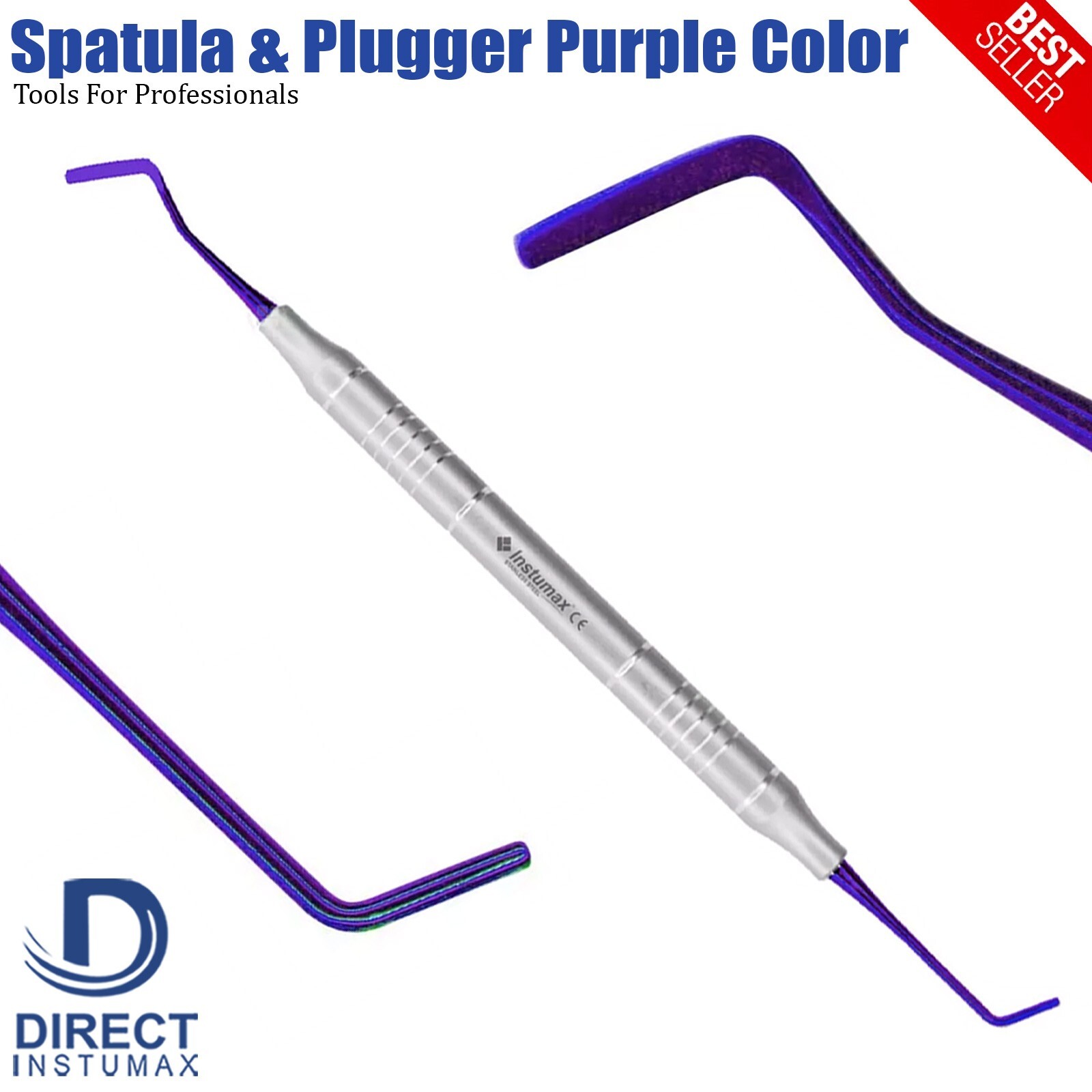 Premium Dental Composite Kit: Titanium Spatula & Plugger with Colorful Tips