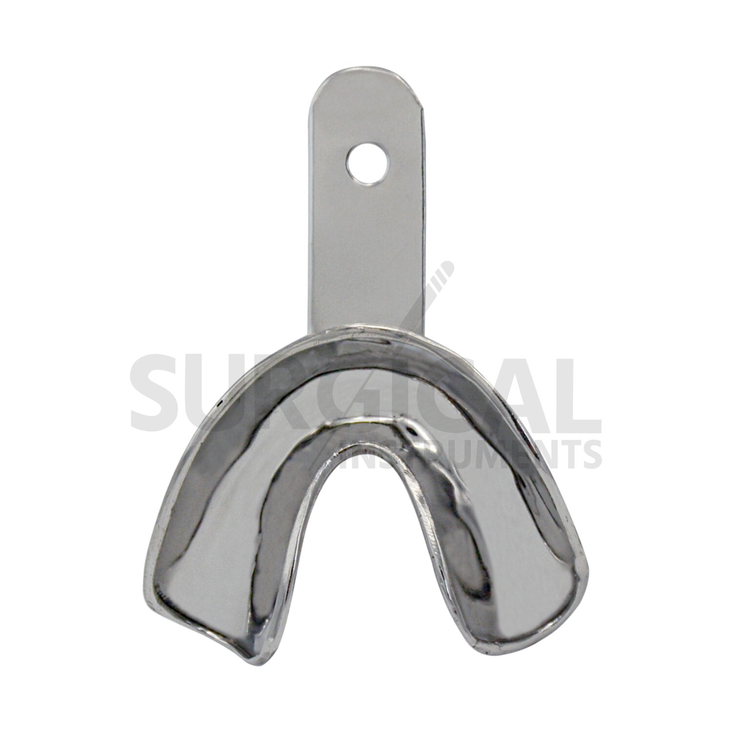 2 Pcs Metal Dental Impression Trays set Medium Solid Upper & Lower Edentulous